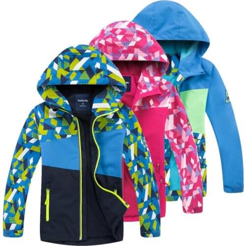 2021 Autumn Winter Outerwear Windbreaker Children Jacket For Kids Hooded For Boys Coat Outdoor Compass Girls Waterproof Coat