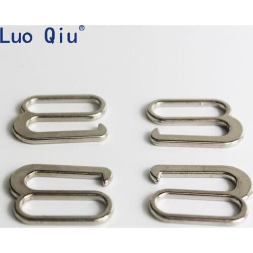 Luo Qiu (100 pcs/lot) sliver 9 car mats buckle shoe button bra underwear buckle Brassiere clasp belt buck 20mm Metal zinc alloy