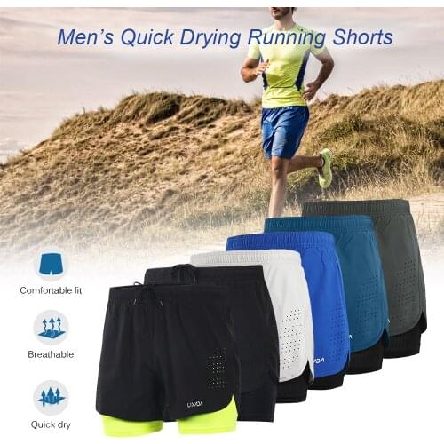 Lixada Mens Outdoor Cycling Shorts Quick Drying Breathable Jogging Exercise Running Shorts Longer Liner For Bike Shorts