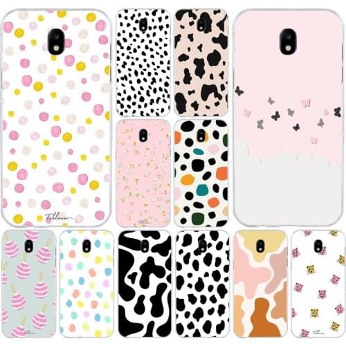 03AS Cow Pattern Black White Soft Silicone Tpu Cover phone Case for Samsung Galaxy J2 J3 J4 J5 J6 J7 Prime 2016 2017 Plus 2018