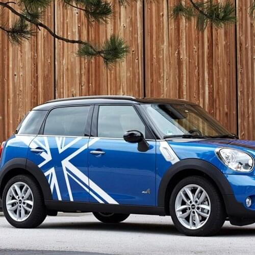 Car Hood Sticker Racing Sports Stripes Rear Body Kit Door Side Skirt For Mini Cooper Countryman F60 Accessories car produces