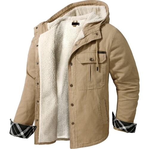 2021 New Winter Warm Jackets Mens Thick Windproof Coats Fur Male Military Tactical Parka Casual Winter Collar Outwear Men