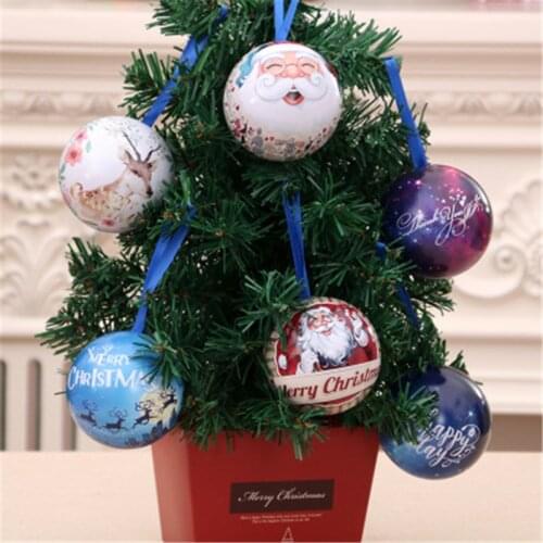 New Christmas Balls Ornaments Christmas Candy Cans Christmas Tree Pendant Home Decoration Childrens Gift Candy Box
