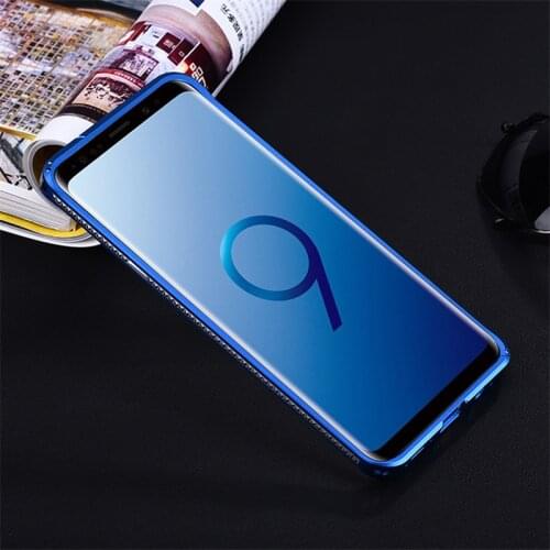 Original iMatch Bumper Case For Samsung Galaxy S9 S8 Plus S7 Luxury Diamond Shape Aluminum Metal Invisible Kickstand Frame Case