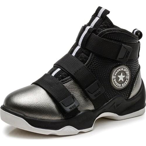 Autumn Winter Kids Sneakers Boys Leather Casual Shoe Childrens Sports Boy Outdoor Hook Loop Sneaker Child Cotton