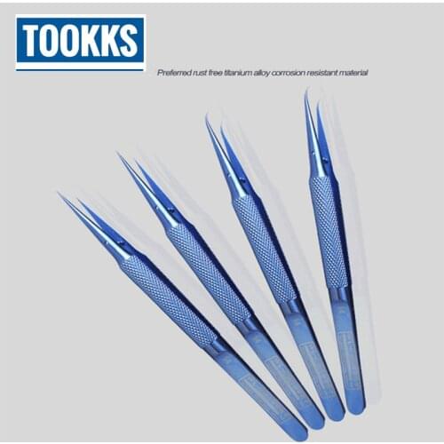 Titanium Alloy precision Tweezers 0.15mm Edge Precise Fingerprint Fly Line Picker Tweezers Straight Bent for iPhone Repair