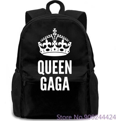 Novelty QUEEN LADY GAGA WHITE Cool women men backpack laptop travel school adult student