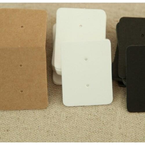 50Pcs 2.5*3.5cm Jewelry Earring Ear Studs Hanging Holder Display Hang Paper Cardboard Cards Kraft Paper Package For Party
