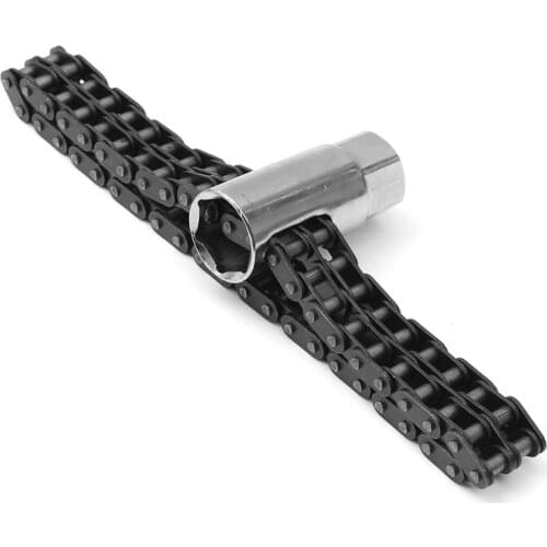 Allen Key Chain Type 44-section Telescopic Double Chain Machine Filter Plate Hand Water Oil Grid Filter Wrench With Deep Socket