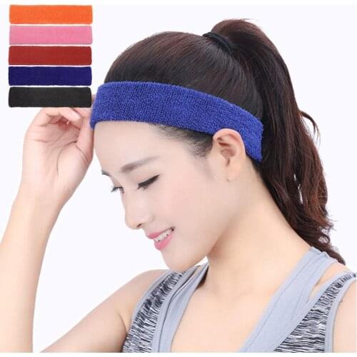 Sports Elastic Yoga Headband Towel Cotton Sweatband Running Cycling Men and Women Head Band Hair Band turban Accessories