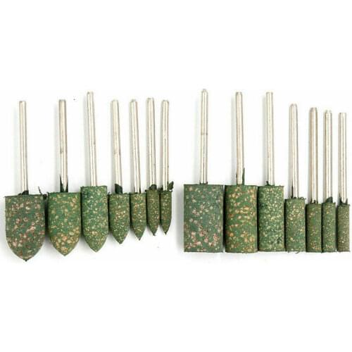 10 x 3-12mm Rubber Polishing Burr Point Bit 1/8'' Shank for Dremel Rotary Tools