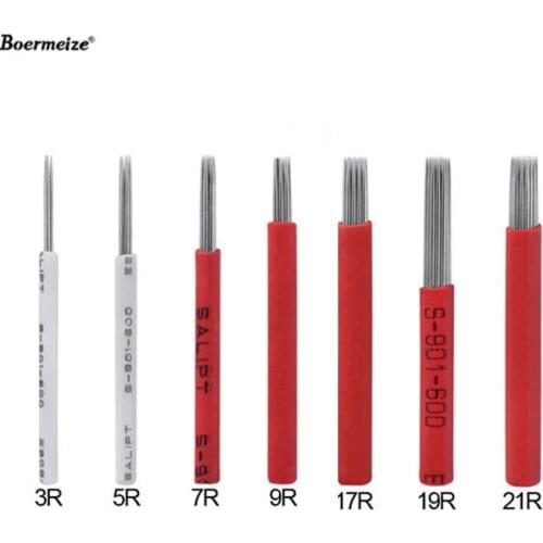 Fog Eyeborw Microblading Needles Semi Permanent Makeup Blade Shading 70pcs Round Fog Eyebrow Tattoo Needle Microblading Needle