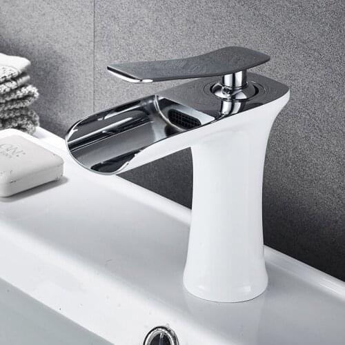 Vidric Waterfall Bathroom Faucet Black Wash Basin Faucets Single handle Basin Mixer Tap Bath Antique Faucet Brass Sink Water Cra