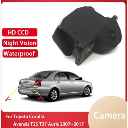Rear Camera For Toyota Corolla Avensis T25 T27 Auris 2007~2017 CCD Full HD Night Vision Parking Rear View Camera Waterproof