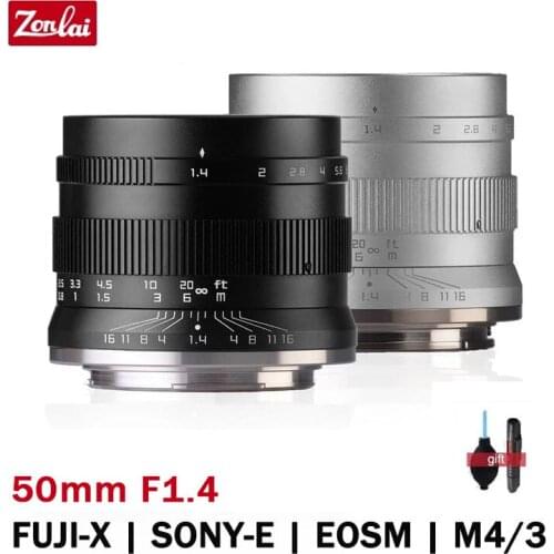 Zonlai 50mm F1.4 MF Prime Lens for Canon EF-M EOS M Fuji X Sony E M4/3 mount Mirrorless Camera