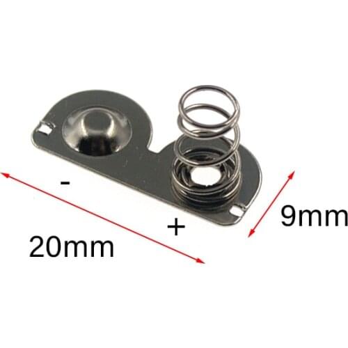 10pcs/ 20x9mm - + Replacement Metal Batteries Spring Contact Plate Silver Semicircle For AA AAA Battery case