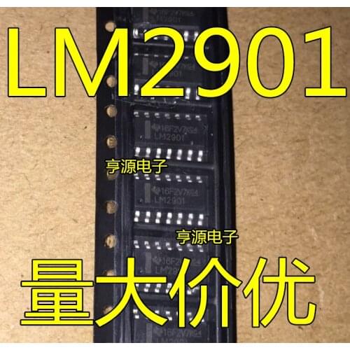 10pcs LM2901 LM2901DR LM2901DT SMD SOP-14 four voltage comparator