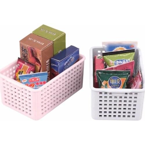 2/3PCS 1:6 Scale and 1:12 Scale Mini Model Dollhouse Beautiful and Practical Storage Basket