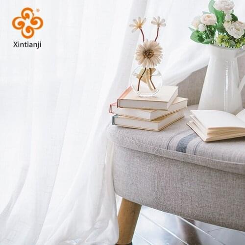 280cm Translucent White Curtain Gauze Curtain Fabric Living Room Bedroom Balcony Home Textile Cloth Hotel window Dec Materials