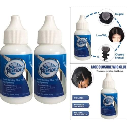 2x Glue Adhesive 1.34 Oz Lace Wigs Toupee Hairpiece Full Head Bond