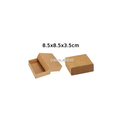 85*85*35mm Corrugated 350G kraft paper boxes Heaven and earth cover box,wallet gift candy food packing box 100pcs/lot