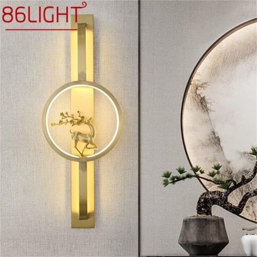86LIGHT Brass Wall Light Indoor Contemporary Luxury Design Sconce Lamp For Home Living Room Corridor