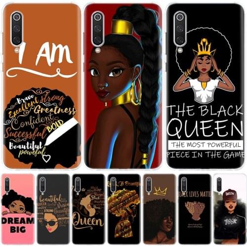 Afro Black Girl Magic Queen Melanin Poppin Phone Case for Xiaomi Note 10 Mi 11 9 8 CC9 5X 6X A1 A2 A3 9T 10T Lite Pro Poco F1 X3