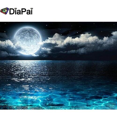DIAPAI 100% Full Square/Round Drill 5D DIY Diamond Painting "Moon sea landscape" Diamond Embroidery Cross Stitch 3D Decor A18522