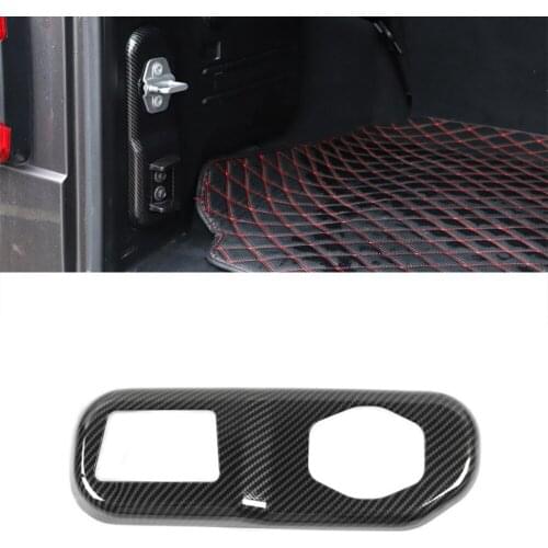 Car Tailgate Lock Decoration Panel Stickers for Jeep Wrangler JL Gladiator JT 2018 2019 2020 2021 Interior Accessory Red Silver