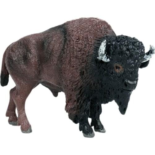 ChildrenS Solid Simulation Wildlife World Model Wild Milk Cow Yak Toy Hand Decoration Bison Figurine