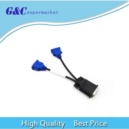DMS-59 Pin 5.9mm Male to 2 VGA 15 Pin Female Splitter Adapter Cable Lead Wire For HP For Dell Monitor TV Projector Computer