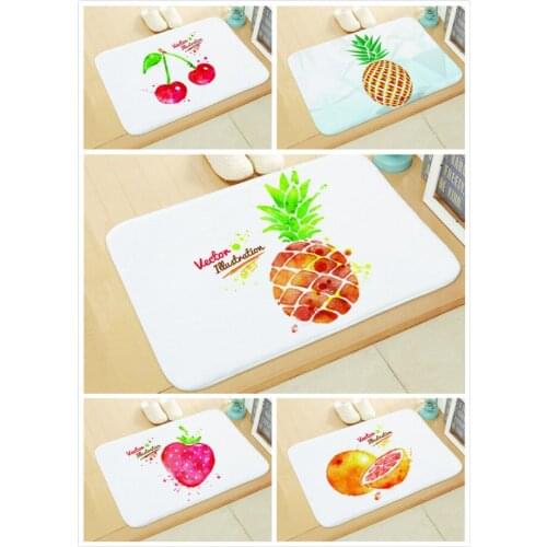 Fruit Kitchen Door Mat Floor Mat Bedroom Bathroom Home Absorbent Skid Resistant Carpet Foot Mat DDD36