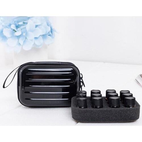 12 Bottles Essential Oil Case 1ML 2ML 3ML Perfume Oil Essential Oil Box Travel Portable Carrying Holder Nail Polish Storage Bag