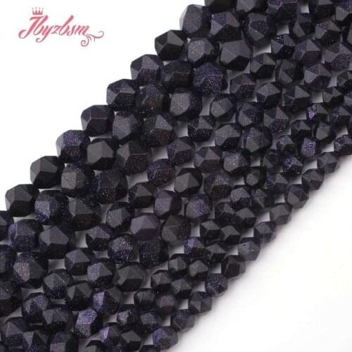 6,8,10,12mm Faceted Blue Sandstone Beads Natural Stone Beads For DIY Necklace Bracelet Earring Jewelry Making 15" Free Shipping