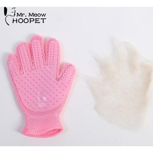 Hoopet Cat Glove Dedicated To Floating Hair Cleaning Massage Glove For Pet Grooming Glove Cat Accessories Combing Hair Guard
