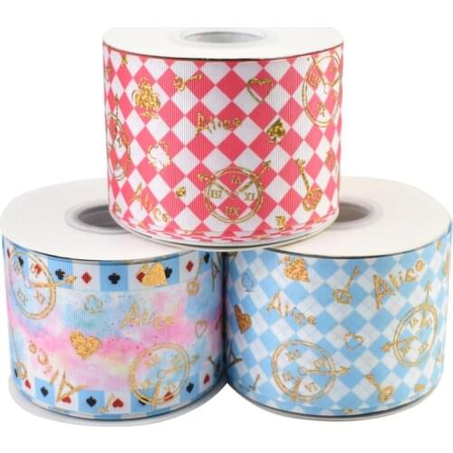 HSDRibbon 75mm 3inch hsd-design custom Pattern on Grosgrain Ribbon