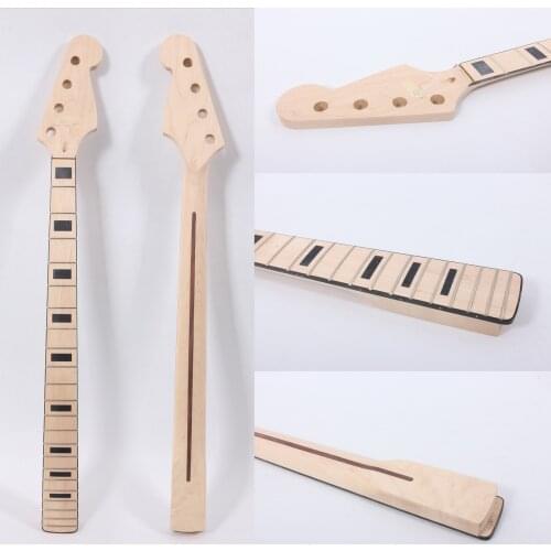 Maple Bass Guitar Neck 22 Fret 34 Inch Inlay Guitar Neck MAPLE Replacement #B1