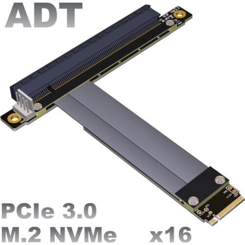 M2 NGFF NVMe converter to PCIE x16 Graphics card built-in adapter M.2 mkey extension card pci-e 16x Flexible Flat Cable