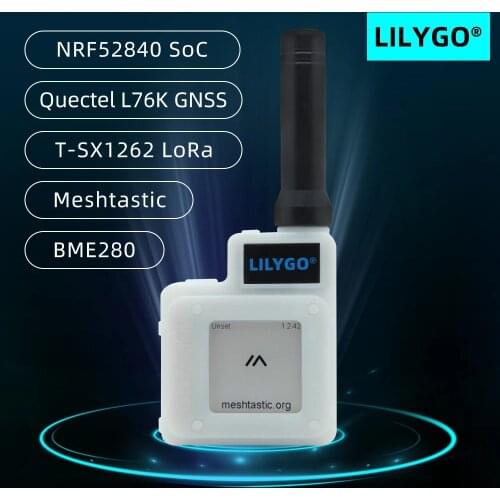 LILYGO® TTGO T-Echo Meshtastic 433 / 868 / 915MHz Module BME280 NRF52840 SX1262 LORA GPS RTC 1.54 E-Paper BLE NFC for Arduino