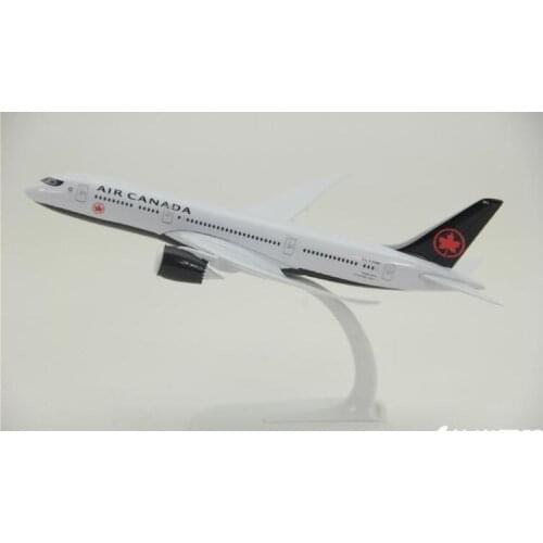 20cm Metal Airplane Model Black Air Canada Airlines B787 Boeing 787 Airways Simulation Plane Model W Stand Aircraft Gift