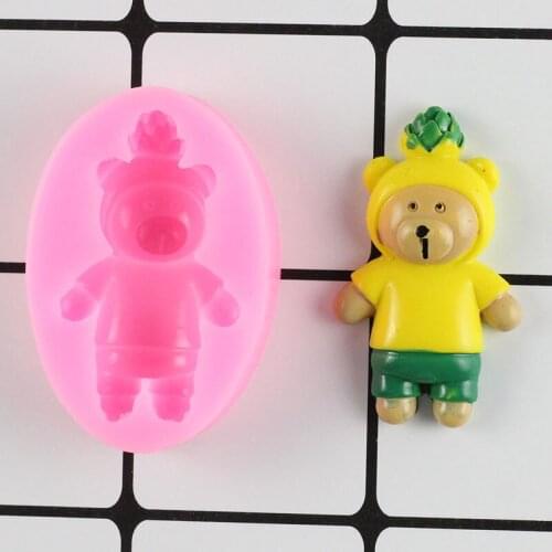 Cartoon Bear Silicone Fondant Mold DIY Baking Cupcake Topper Cake Decorating Tools Candy Polymer Clay Chocolate Gumpaste Moulds