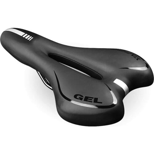 Bicycle Saddle Soft Reflective Shock Absorbing Middle Hollow Out Bike Sea PU Silicone MTB Mountain Bike Seat Bicycle Parts