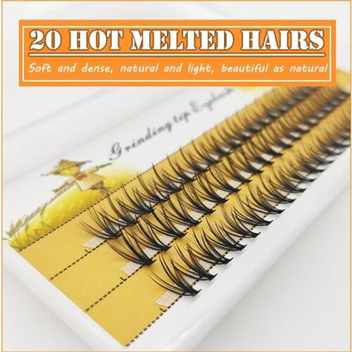 Scarecrow false eyelashes 20 fairy clip flower eyelashes marble single cluster self-adhesive imitation grafted eyelashes