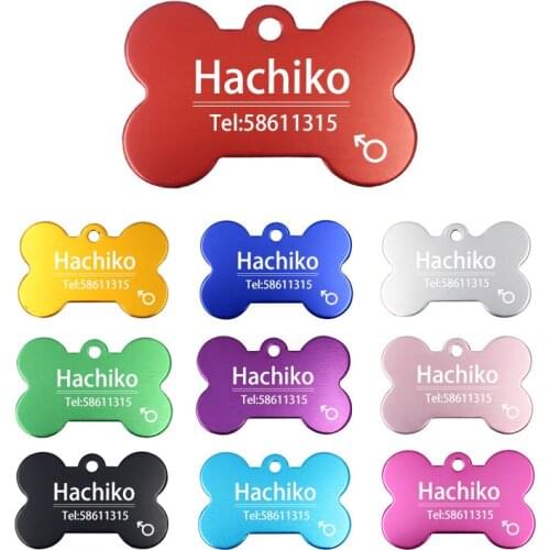 YVYOO Anti-lost Dog Collars Dog Name ID Tags Gifts for Dog Lovers Pet Collar Tags for Dog Owner Engraved Pet Tag New Puppy Tag