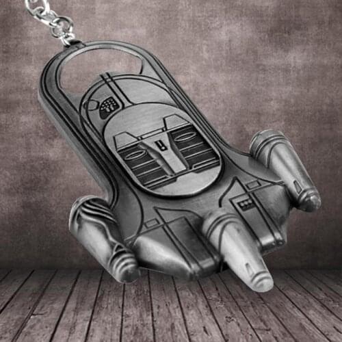 Movie Airship Beer Bottle Opener Key Chain Pendant Cosplay Badge Fancy Funny Souvenir Gift Spaceship Keychain Key Ring
