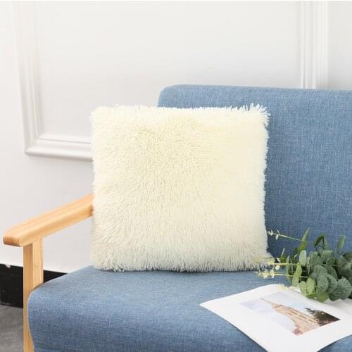 Plush Pillowcase Decorative Pillow Cover Soft Cushion Cover Pillowcase Without Core for Livingroom Couch Household Supplies