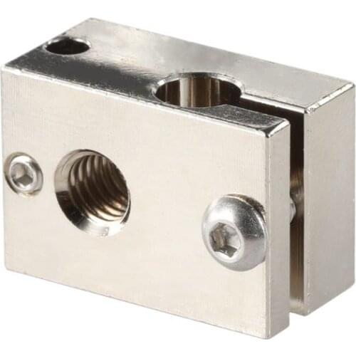 CNC All-metal V6 Copper Heater Block Dual Extrusion For PT100 J-head 3d Printer E3d v6 Hotend BMG Extruder TItan Aero