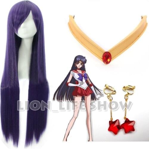 Sailor Mars Hino Rei EVA Gold Headwear Headband Tiara red earring Cosplay Accesseries cos Hairwear