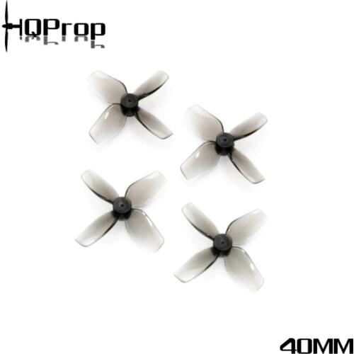 2Pairs HQPROP 40MMX4 40mm 4-Blade 1.6inch PC Propeller 1.5mm Hole for RC FPV Racing Freestyle Tinywhoop Micro Drones