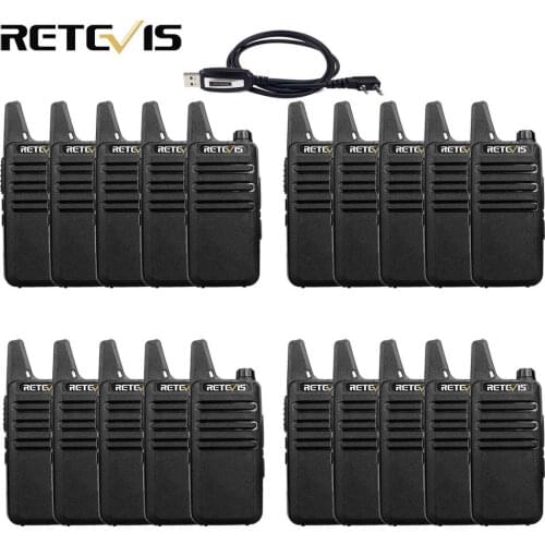 Wholesale Walkie Talkie 20 pcs RETEVIS RT22 FRS RT622 PMR Radio Handy Radio Station Hotel Restaurant Cafe Shop Walkie-talkies